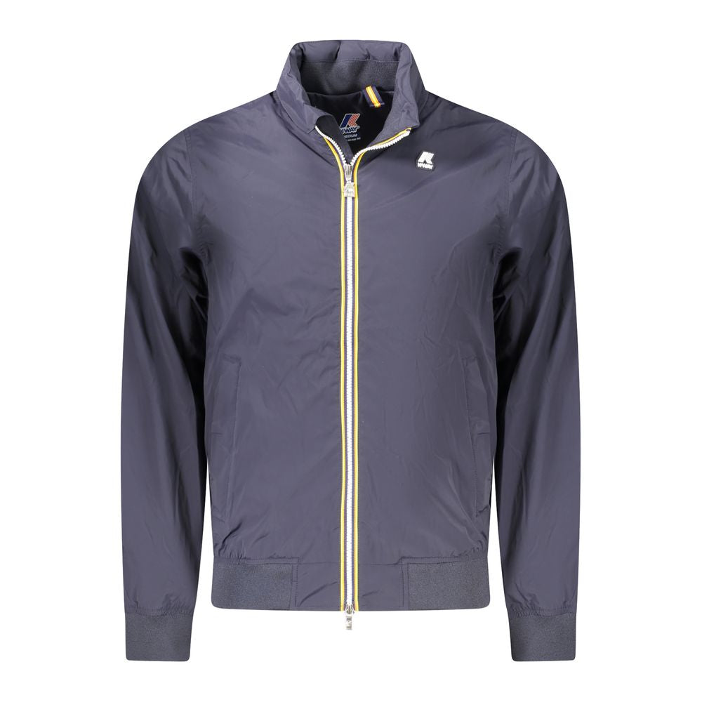 Blue Nylon Men Jacket