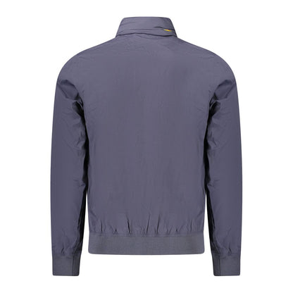 Blue Nylon Men Jacket