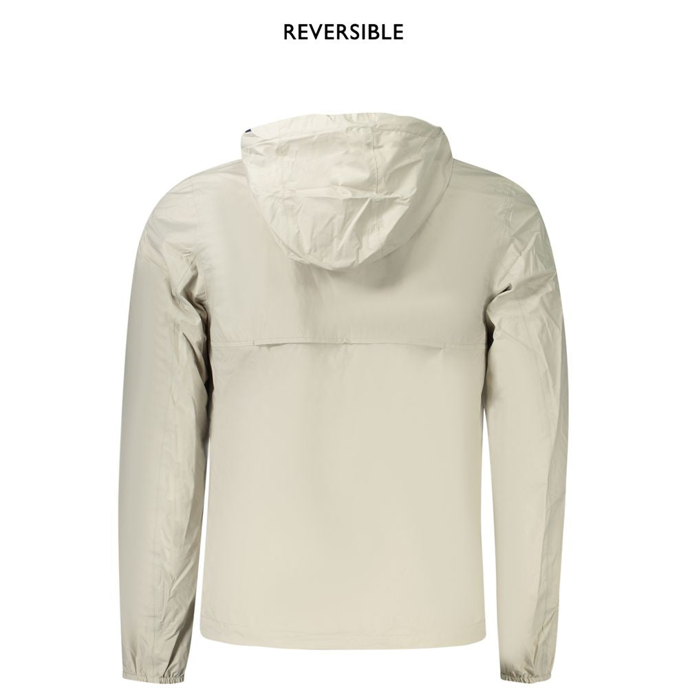 Beige Nylon Men Jacket