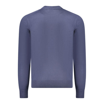 Blue Wool Men Sweater