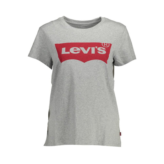 Camiseta de mujer de algodón gris