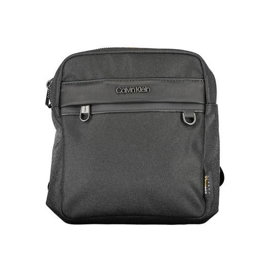 Bolso de hombro para hombre de poliéster negro