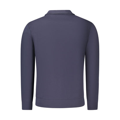 Blue Cotton Men Sweater