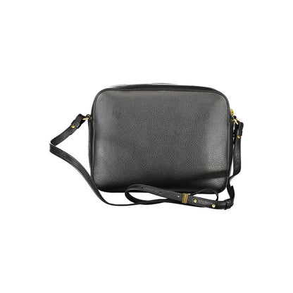 Bolso de cuero negro para mujer