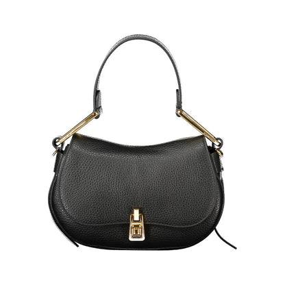 Bolso de cuero negro para mujer