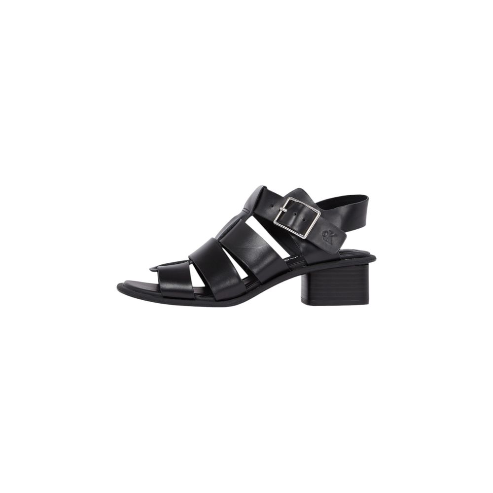 Black Polyester Sandal