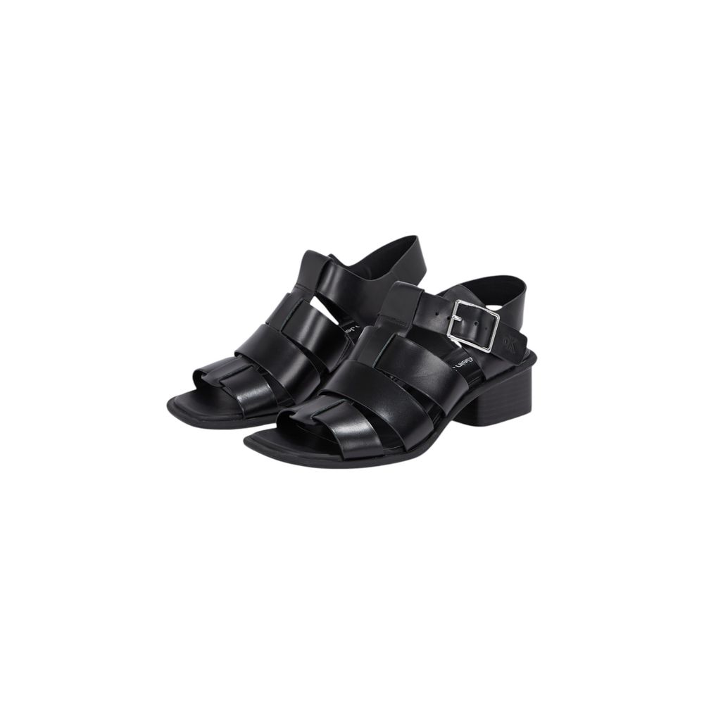 Black Polyester Sandal