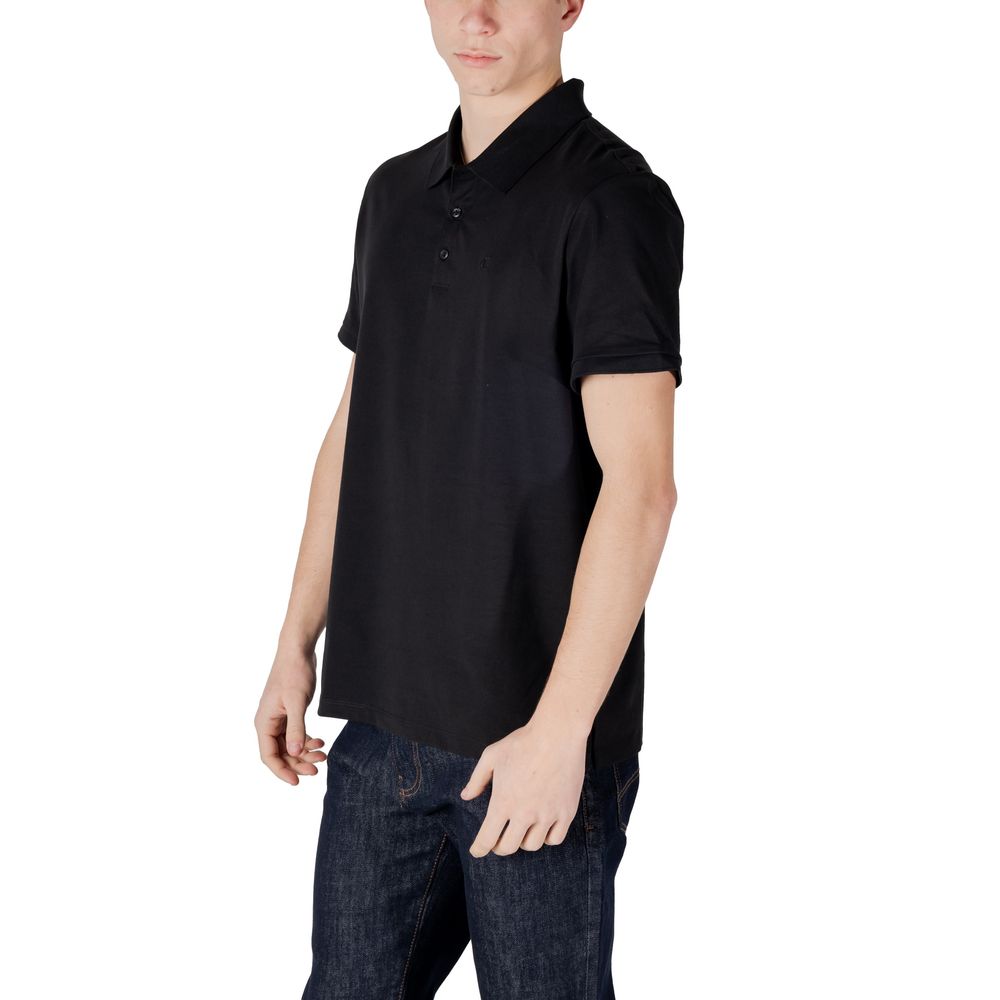 Polo de algodón negro