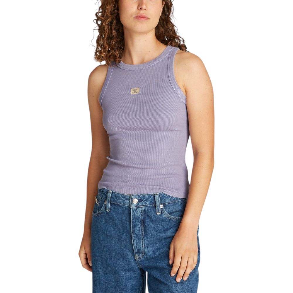 Purple Cotton Rigenerato Tops & T-Shirt