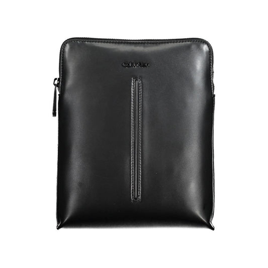 Bolso de hombro para hombre de poliéster negro