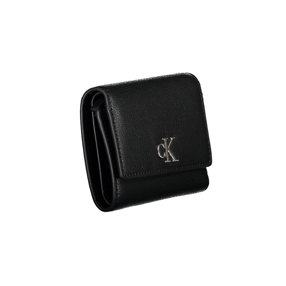 Black Polyester Women Wallet