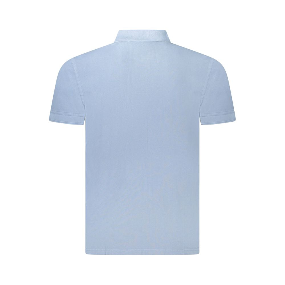 Polo de algodón azul claro para hombre