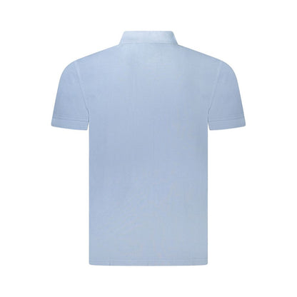 Polo de algodón azul claro para hombre