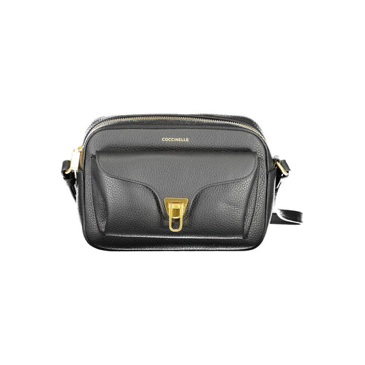 Bolso de cuero negro para mujer