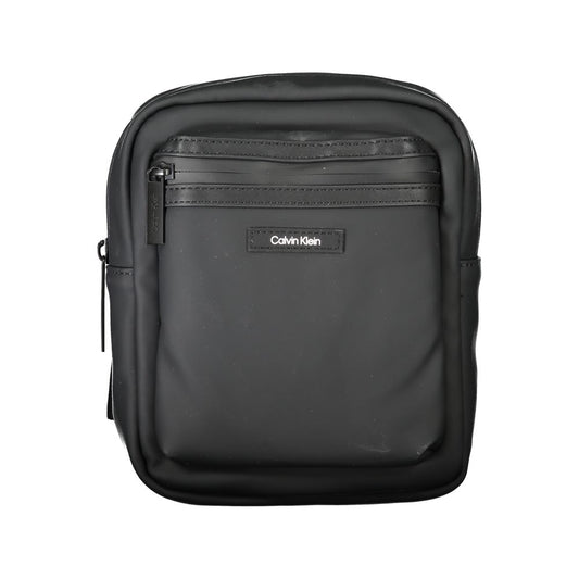 Bolso de hombro para hombre de poliéster negro