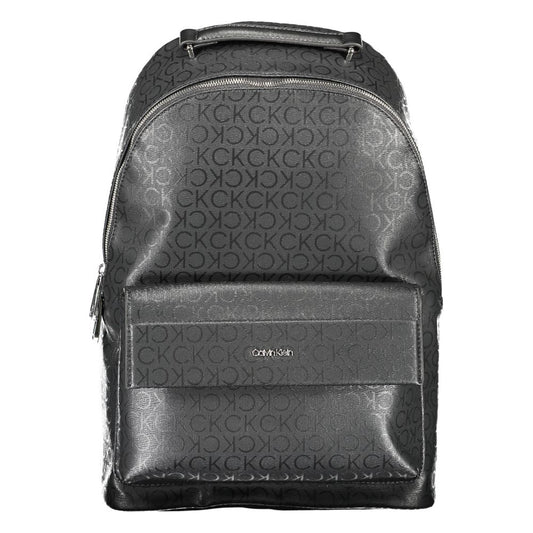 Mochila de poliéster negra para hombre