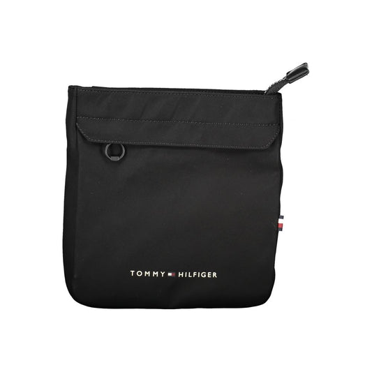 Bolso de hombro para hombre de poliéster negro