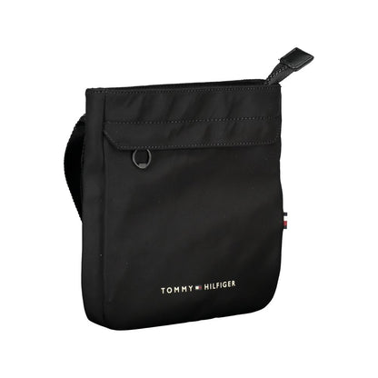 Bolso de hombro para hombre de poliéster negro