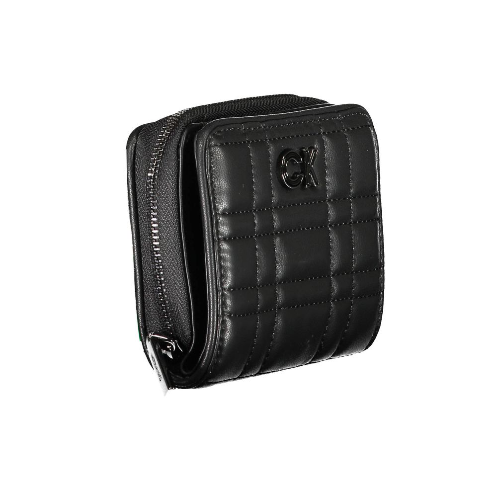 Black Polyester Women Wallet