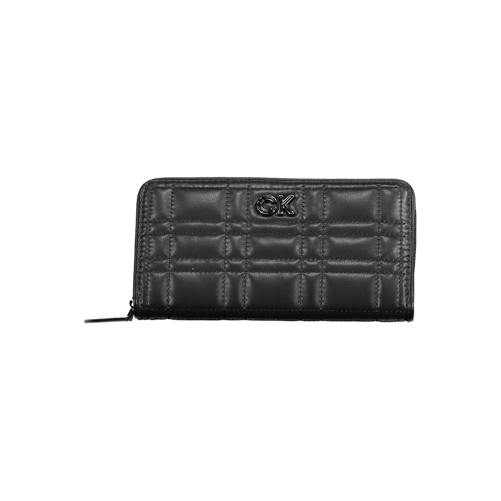 Black Polyester Women Wallet