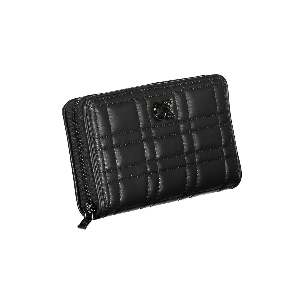 Black Polyester Women Wallet