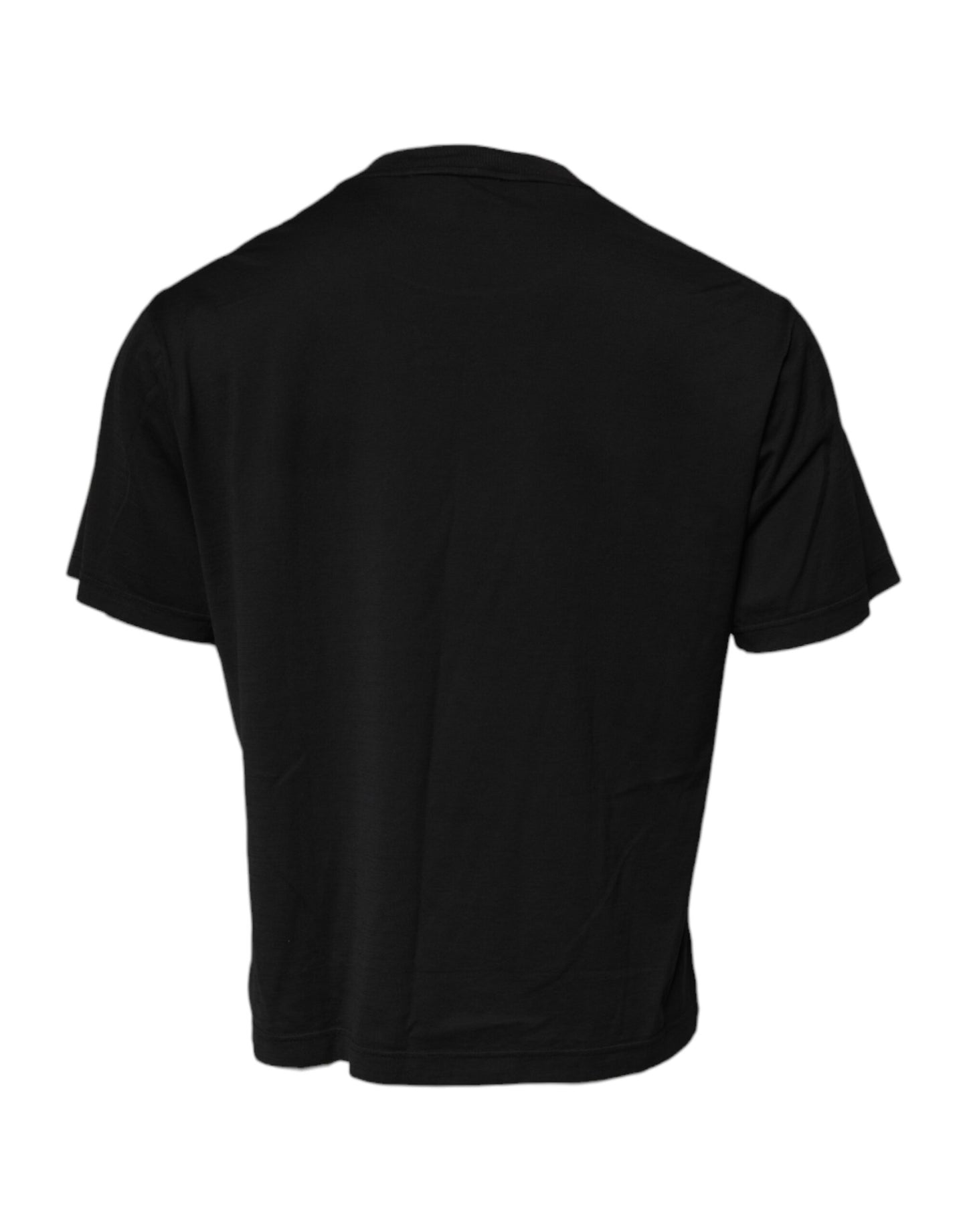 Black DG Logo Cotton Crew Neck T-shirt