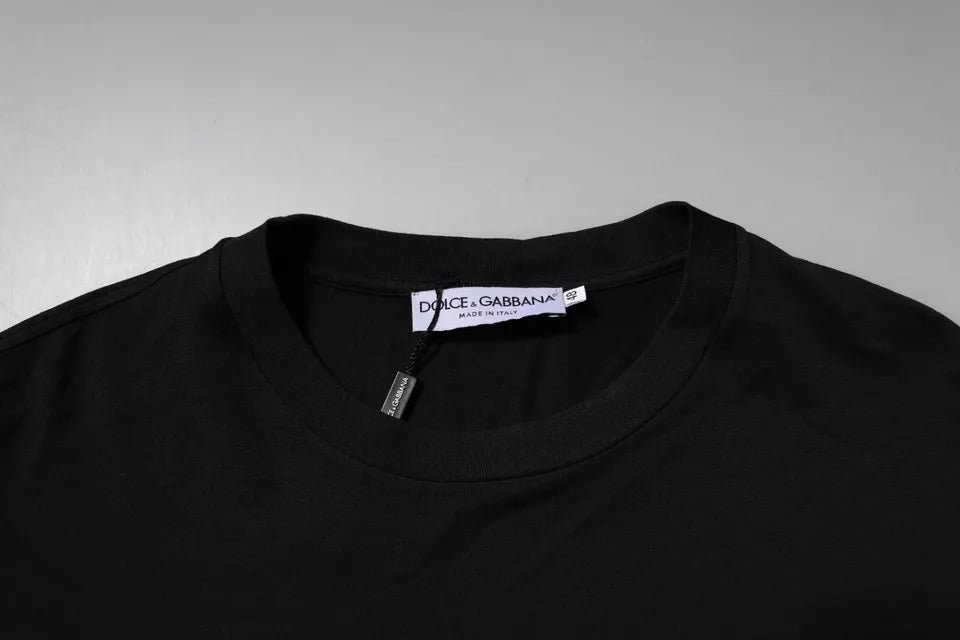 Camiseta negra DG Logo Cotton Crew Neck