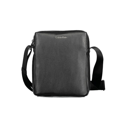 Bolso de hombro para hombre de poliéster negro