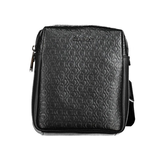 Bolso de hombro para hombre de poliéster negro