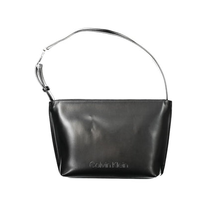 Black Polyester Women Handbag