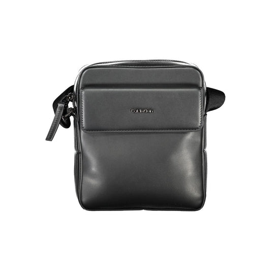 Bolso de hombro para hombre de poliéster negro