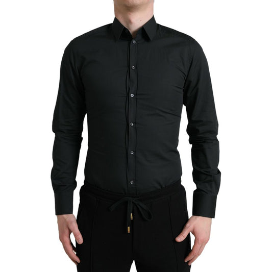 Camisa negra de algodón