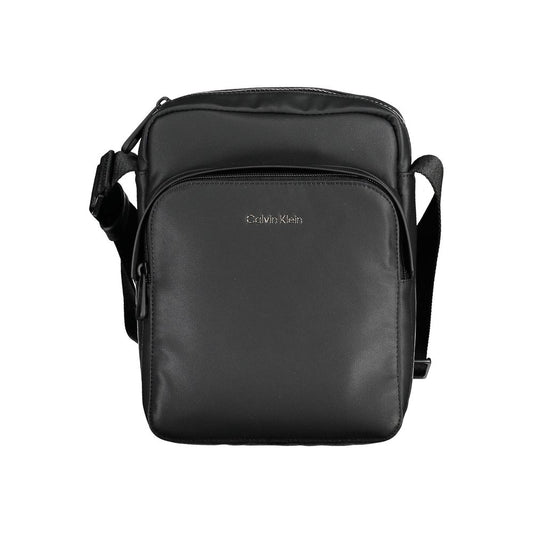 Bolso de hombro para hombre de poliéster negro