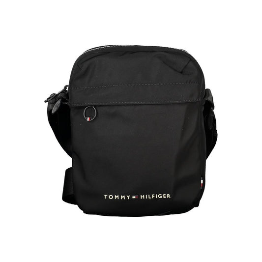 Bolso de hombro para hombre de poliéster negro