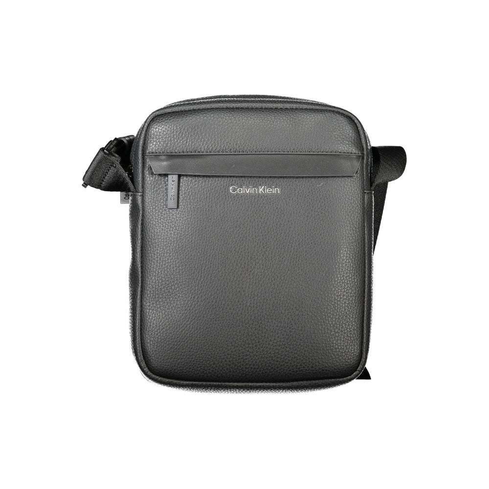 Bolso de hombro para hombre de poliéster negro