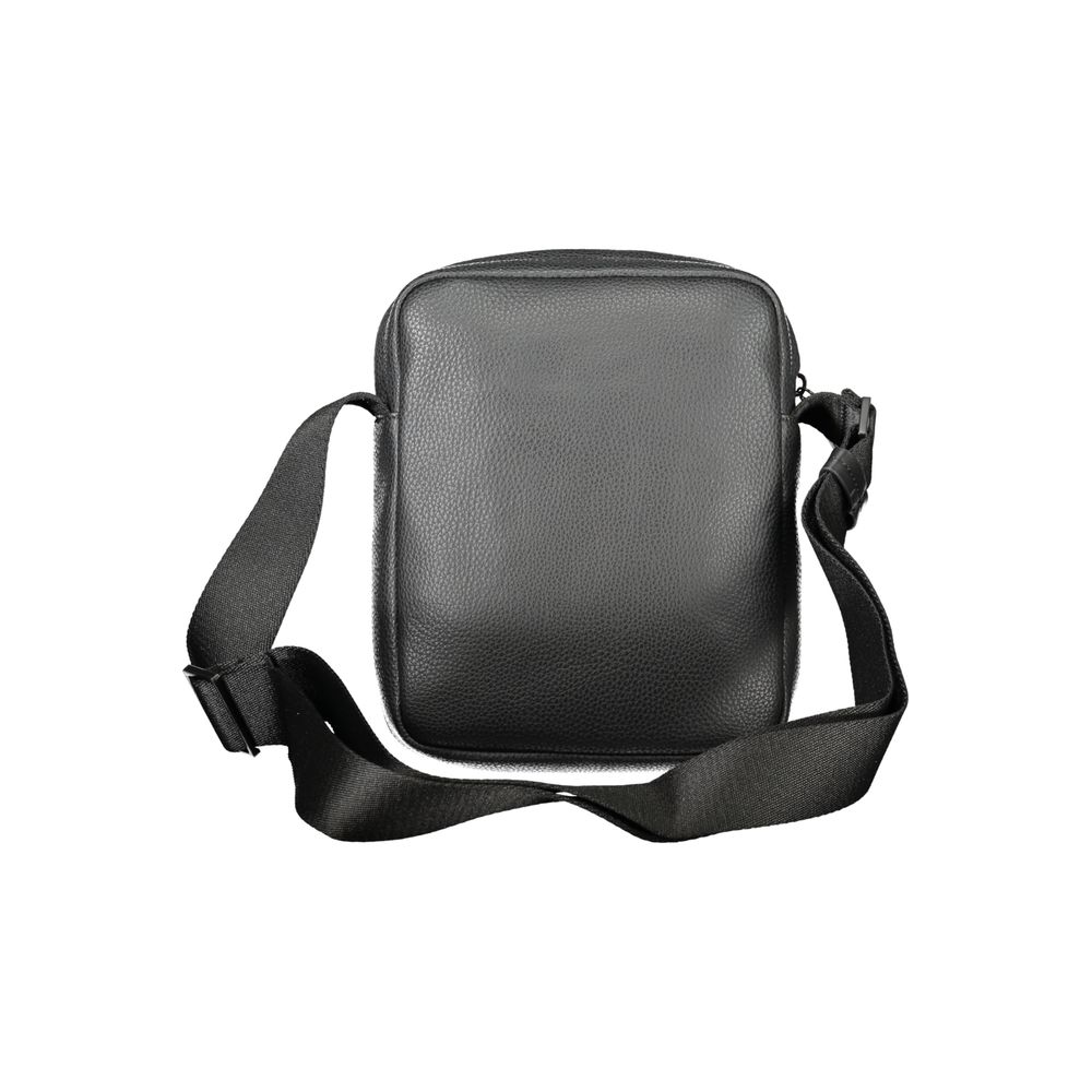 Bolso de hombro para hombre de poliéster negro