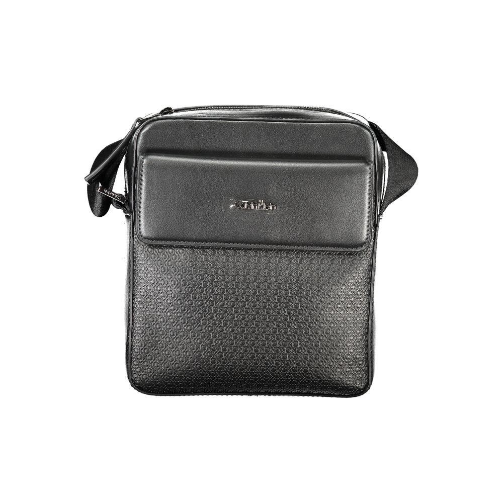 Black Polyester Men Shoulder Bag