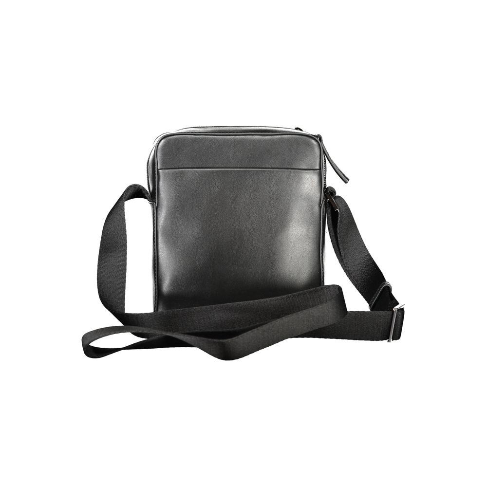 Bolso de hombro para hombre de poliéster negro