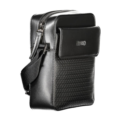 Black Polyester Men Shoulder Bag