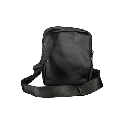 Bolso de hombro para hombre de poliéster negro