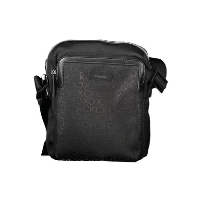 Bolso de hombro para hombre de poliéster negro