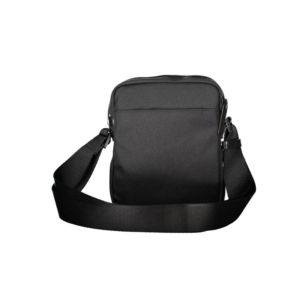 Bolso de hombro para hombre de poliéster negro