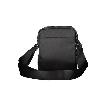 Black Polyester Men Shoulder Bag