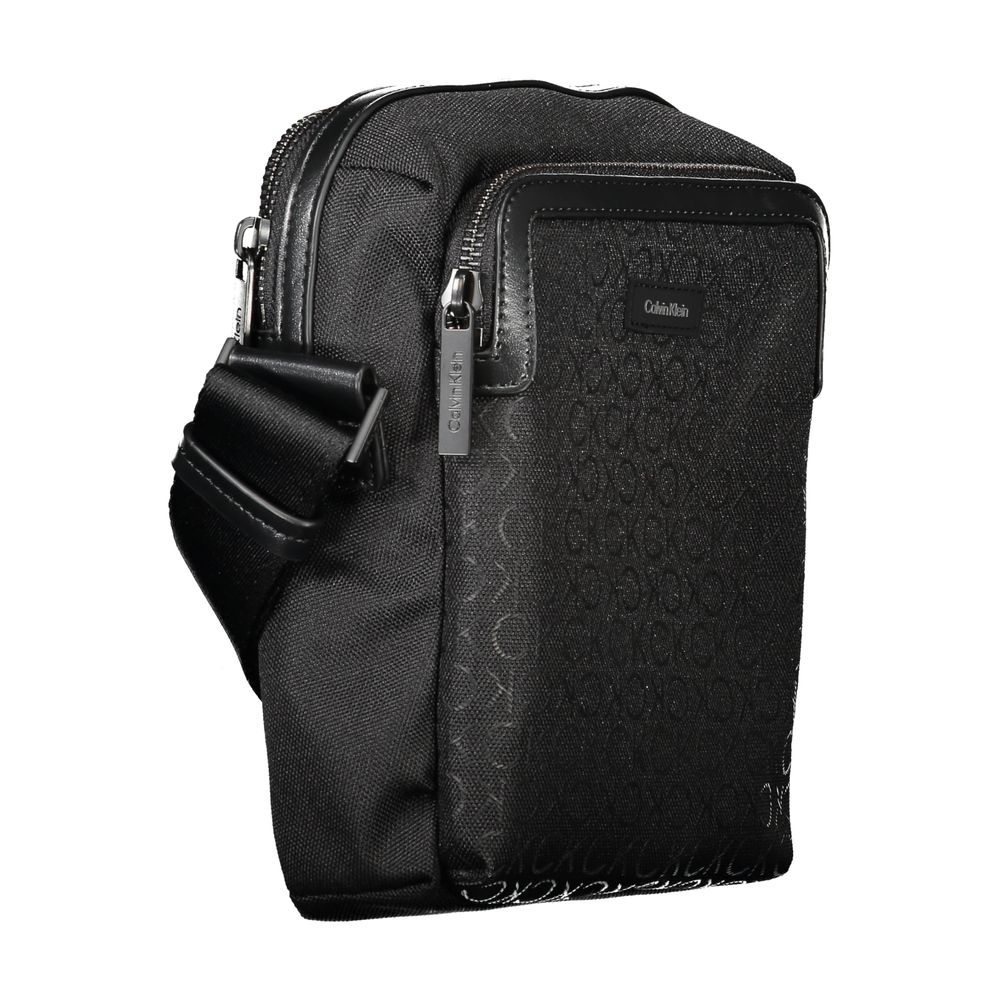 Bolso de hombro para hombre de poliéster negro