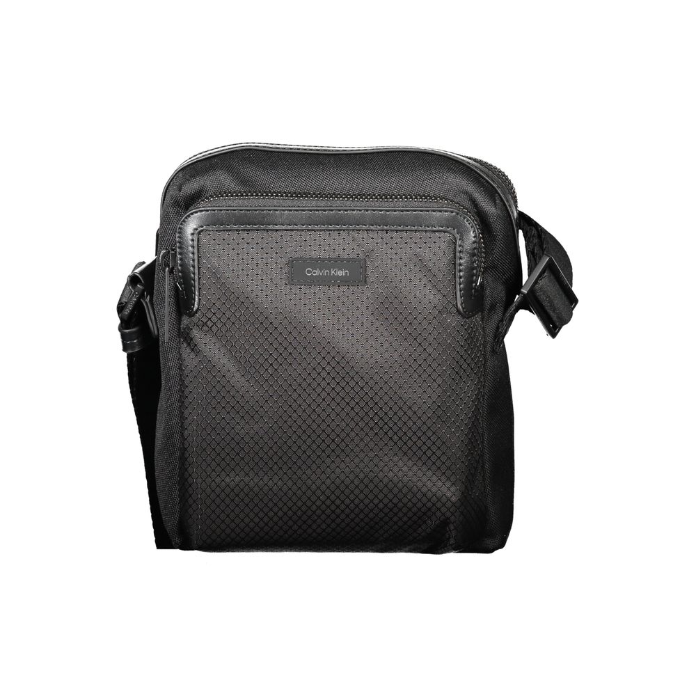 Black Polyester Men Shoulder Bag