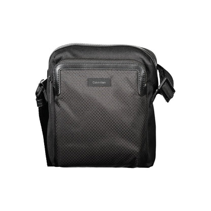 Bolso de hombro para hombre de poliéster negro