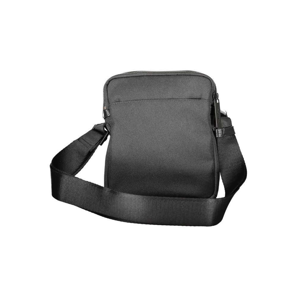 Bolso de hombro para hombre de poliéster negro