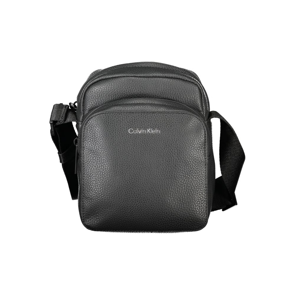 Bolso de hombro para hombre de poliéster negro