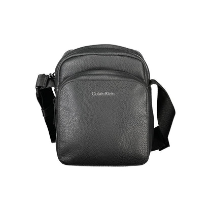 Black Polyester Men Shoulder Bag