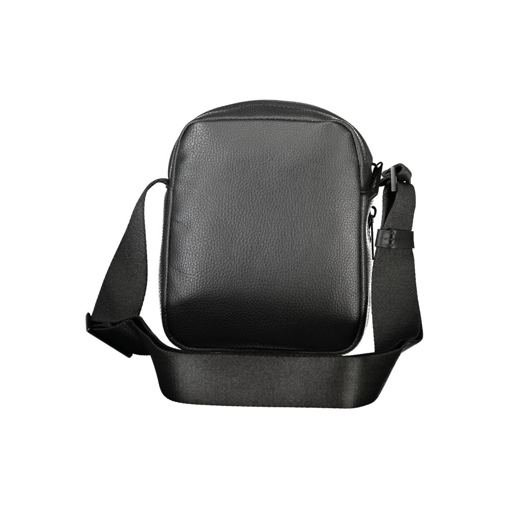 Bolso de hombro para hombre de poliéster negro